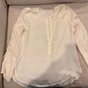 Silk cream blouse with pattern
